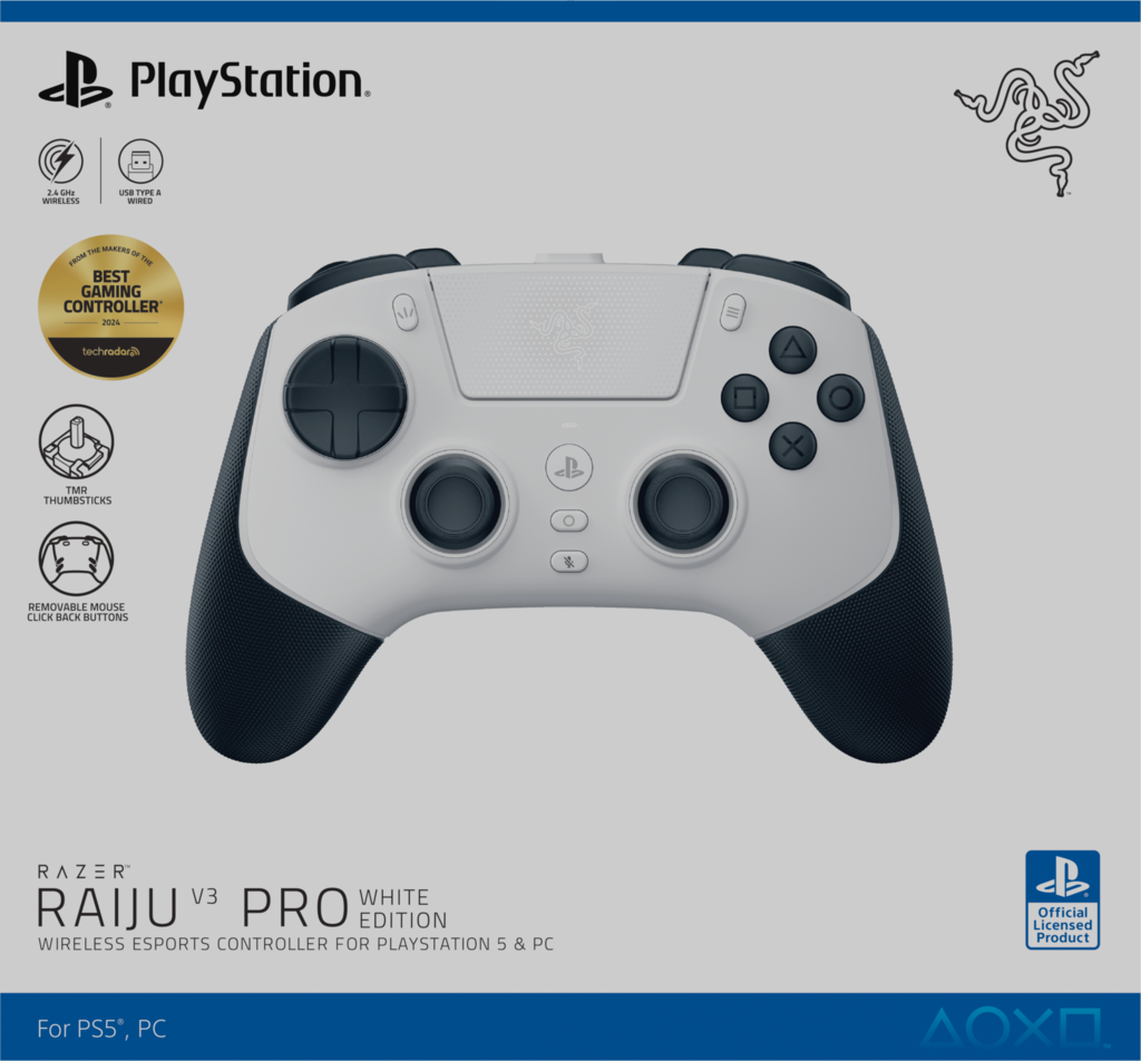 RAZER RAIJU V3 PRO FOR PS5 & PC - WHITE – Nordic Game Supply