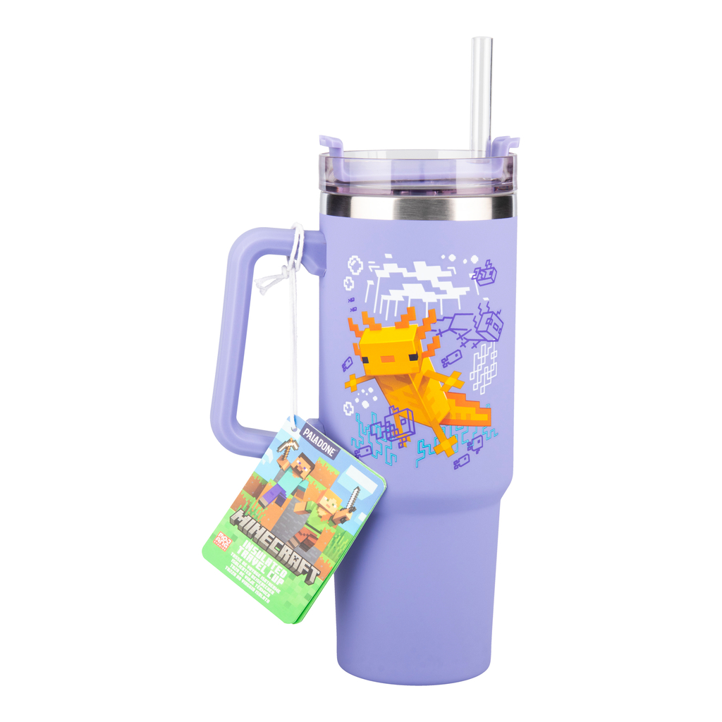 Paladone: Minecraft - Purple Multiway Insulated Travel Cup Straw (900ml) (PP14948MCF)