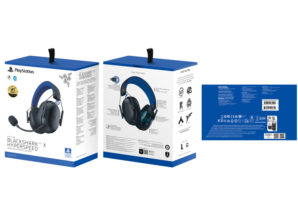 RAZER BLACKSHARK V3 X HYPERSPEED FOR PLAYSTATION - BLACK – Nordic