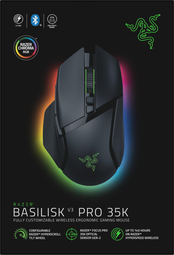 RAZER BASILISK V3 PRO 35K - BLACK – Nordic Game Supply