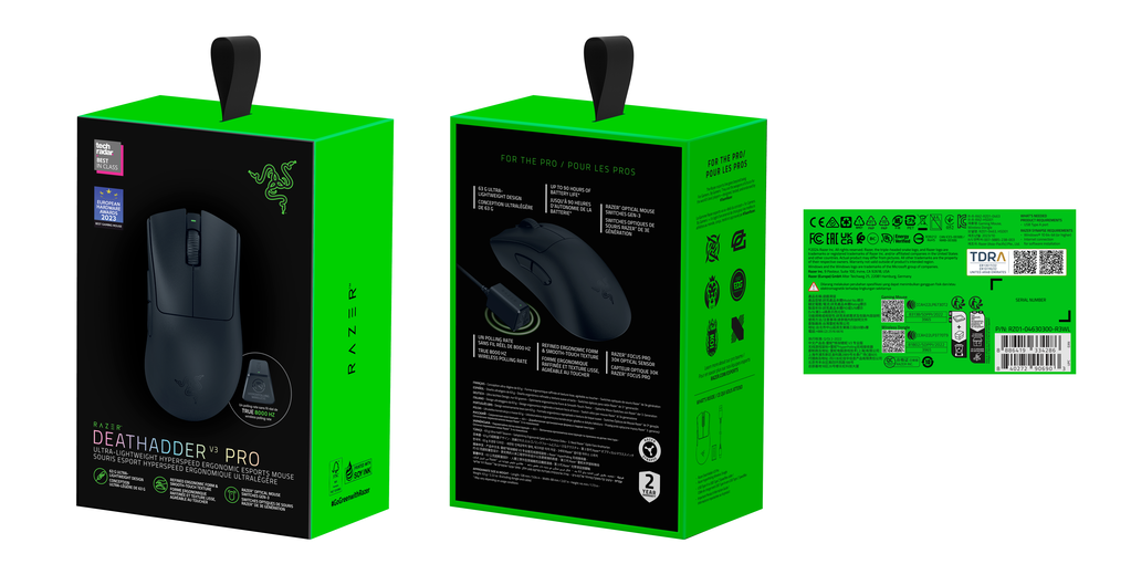 RAZER DEATHADDER V3 PRO + HYPERPOLLING WIRELESS DONGLE – Nordic