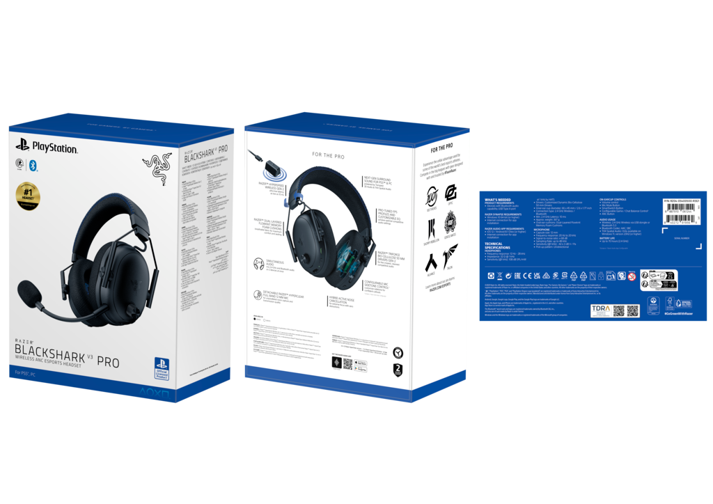 RAZER BLACKSHARK V3 PRO FOR PLAYSTATION - BLACK – Nordic Game Supply