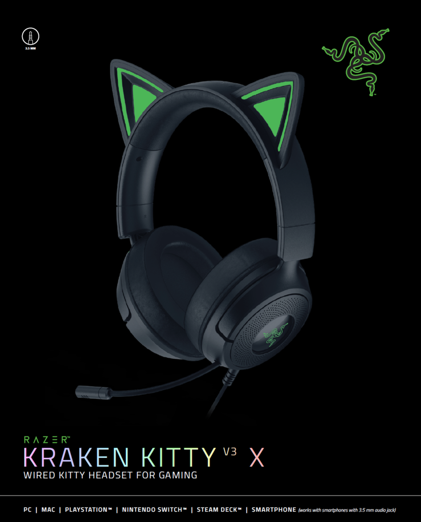 RAZER KRAKEN KITTY V3 X - BLACK – Nordic Game Supply