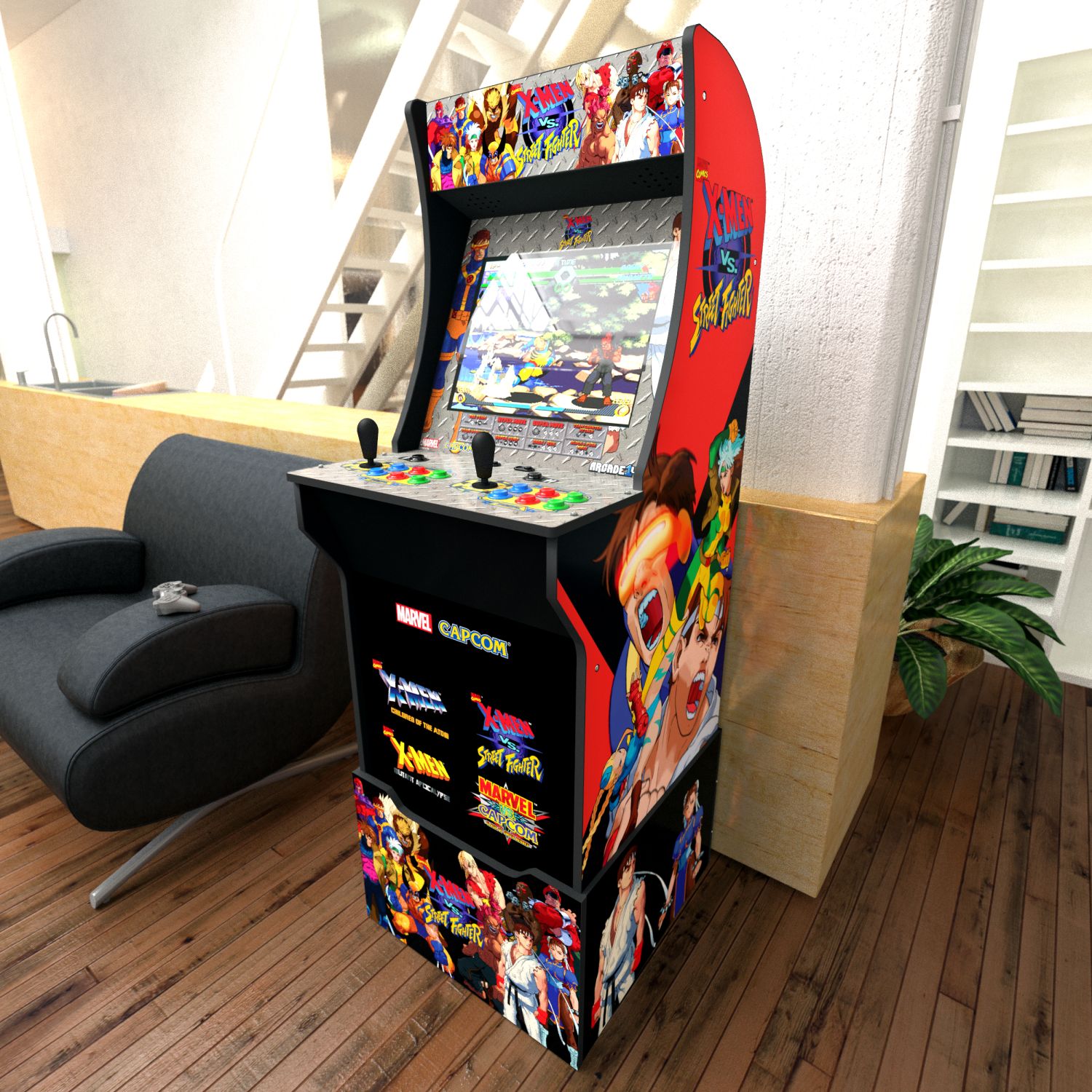 ARCADE 1 UP X-MEN VS STREET FIGHTER ARCADE MACHINE | Nordic Game 